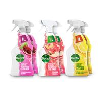 Dettol Antibacterial Multipurpose Cleaner Multipack, Pomegranate & Lime, Summer Fruits, Sparkling Lemon Burst, 1L Each, Pack of 6, Multi-fragrance, I