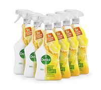 Dettol Antibacterial Multi Surface Cleaner Spray, Lemon & Lime, 6-Pack (6 x 1L), Total 6L, Kitchen Disinfectant, Household Cleaning Solution, Germ Protection, Fresh Scent