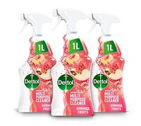 Dettol Antibacterial Multipurpose Cleaning Spray, Summer Fruits Fragrance, Multipack 1L x 3