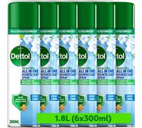 Dettol, Antibacterial Spray, Crisp Linen, 1.8L (300ml x 6pck)