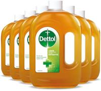 Dettol Antiseptic Liquid, Multipack of 6 X 750ml, Total 4.5L, Cleaning Alcohol, Isopropyl Rubbing Alcohol, Ipa Alcohol, Antibacterial, Disinfectant, Antiseptics and Disinfectants, First Aid