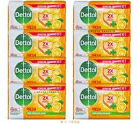 Dettol Citrus Fresh Soap Bar 100g x8 Antibacterial Skin Care Free Shipping