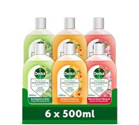 Dettol, Concentrated Disinfectant Liquid, Eucalyptus & Mint + Mango & Hibiscus + Rose & Peach Blossom 4500ml (500ml x 9 pck), Long Lasting Fragrance with Essential oils, Kills 99.9% of Bacteria