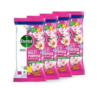 Dettol Flower Power Antibacterial Multipurpose Biodegradable Cleaning Wipes | Peony & Rose Fragrance | Limited Edition | 50s (Pack of 4)