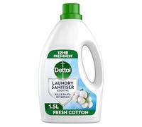 Dettol Laundry Sanitiser, Antibacterial, Fresh Cotton, 1.5L, 12hr Freshness, Hygienically Clean, Removes Odour, Kills 99.9 Percent of Bacteria