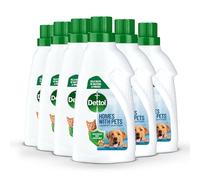 Dettol Homes With Pets Laundry Sanitiser, Fresh Breeze, 6 X 750 ml Multipack, Total 4.5L, Cleanser & Disinfectant, Eliminates Pet Odours, Liquid Detergent