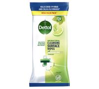Dettol Antibacterial Cleansing Surface Biodegradable Wipes, Lime and Mint, 126 Wipes, Disinfectant, Home Hygiene, Kills 99.9 Percent of Germs