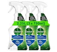 Dettol Mould and Mildew Remover Multipack of 3 X 750ml Total 225L Mould Spr