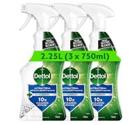 Dettol Mould Remover, Multipack of 3 X 750ml, Total 2.25L, Mould And Mildew Remover, Mould Spray, Bleach Spray, Bathroom Mould Remover, Antibacterial, Disinfectant, Household Cleaners