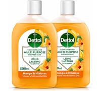 Dettol, Multipurpose Concentrated Disinfectant Liquid, Antibacterial, 500ml, Long Lasting Fragrance with Essential oils, No Harsh Residue, Kills 99.9 Percent of Bacteria (2)