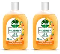 Dettol, Multipurpose Concentrated Disinfectant Liquid, Antibacterial, Mango and Hibiscus, 500ml, 500ml, Long Lasting Fragrance with Essential oils, No Harsh Residue, Kills 99.9 Percent of Bacteria