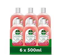 Dettol, Multipurpose Concentrated Disinfectant Liquid, Antibacterial, Rose and Peach Blossom, 3000ml (500ml x 6 pck), Long Lasting Fragrance with Essential oils, Kills 99.9 Percent of Bacteria