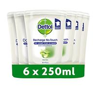 Dettol No-Touch Hands Free Refill Package (6 x 250ml Pack) Liquid Soap, Aloe Vera