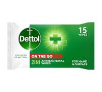 Dettol On The Go Hands and Surface Antibacterial Wipes 15pk