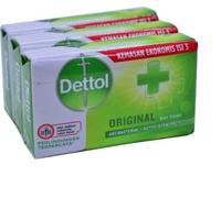 Dettol Original Antibacterial Soap Bar 60g 3 Pack