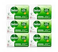 Dettol Original Antibacterial Soap Bars 60g x 6 Pack | Germ Protection | Moisturising Formula | Daily Hygiene Hand Body Soap | Personal Protect Soap Bars