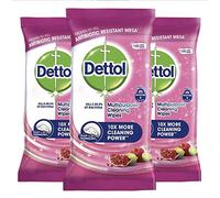 Dettol Pomegranate Lime Multi-Surface Cleaning Wipes 315 Total (3 Packs Of 105)