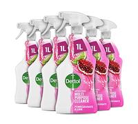 Dettol Power and Fresh Antibacterial Multipurpose Cleaning Spray, Pomegranate & Lime, 1L (Pack of 6)