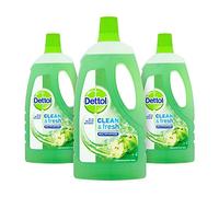 Dettol Power and Fresh Multi Purpose Cleaner 1 Litre, Refreshing Green Apple, Pack of 3