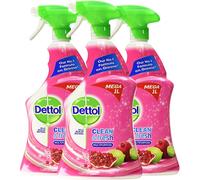 Dettol Power & Fresh Multi-Purpose Spray, Pomegranate & Lime, 1L x3 - 3x Cleaning, Kills 99.9% of Bacteria & Virus, Fresh Fragrance, Kitchen & Bath