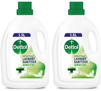 Dettol Sensitive Laundry Cleanser, Antibacterial, Dermatologically Tested 1.5L Pack of 2