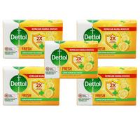 Dettol Soap Bars Citrus Fresh Antibacterial Odour Protection Body Wash Cleansing X5