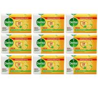Dettol Soap Bars Citrus Fresh Antibacterial Odour Protection Body Wash Cleansing X9
