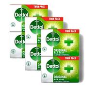 Dettol Soap Original Antibacterial Bar - 3 Twin Pack, 6 x 100g Antibacterial Hand & Body Soap Bar - Disinfects and Kills 99.99% of Germs, Ideal for Handwashing and Cleansing