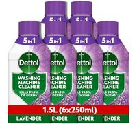 Dettol, Washing Machine Cleaner, Lavender, 1.5L (250ml x 6pck) Antibacterial, Removes Bacteria, Odours, Limescale and Hidden Dirt, Lasting Freshness, Kills 99.9 Percent of Bacteria