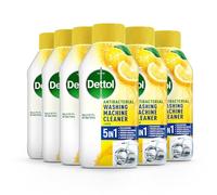 Dettol Washing Machine Cleaner, Lemon, Multipack of 6 X 250ml, Total of 1.5L, Wasing Machine Limescale Remover, Washing Machine Descaler, Antibacterial, Disinfectant, Laundry