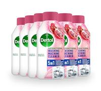 Dettol, Washing Machine Cleaner, Pomegranate, 1.5L (250ml x 6pck) Antibacterial, Removes Bacteria, Odours, Limescale and Hidden Dirt, Lasting Freshness, Kills 99.9 Percent of Bacteria