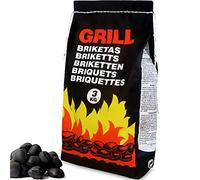 DEUBA® 27KG BBQ Charcoal Briquettes | Long Burning | Low Smoke | Kindling Wood Alternative | Fire Lighters for Barbecue Fire Pit Fireplace Log Burner Pizza Oven | Premium Grill Cooking | 9x 3kg Bags