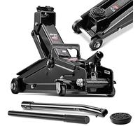 DEUBA® 3 Tonne Hydraulic Car Jack | Rubber Pad & Carry Handle | Lift Height 135-400 mm | Access for Car Accessories Tyre Inflator, Oil Filter, Spray Adhesive & Power Tools | Black