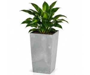 Deuba® 49L Tall Plant Pot, Large Concrete Effect Garden Planter, Grey | Tall Planters for Outdoor & Indoor Use, Large Plastic Flower Pots, Indoor Plant Pot & Garden Pots with Removable 21L Insert