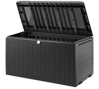 Deuba® Keter 270 Litre Outdoor Garden Furniture Storage Box, Anthracite