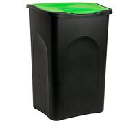 Deuba Stefanplast garbage can 50L hinged lid garbage can bin paper basket garbage collector made in Italy