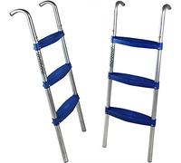 DEUBA® Universal Trampoline Ladder | Fits Most Trampolines | 110cm | 3 Steps | Easy Access | UV-Resistant | Safe Plastic Design | Flexible Hanging Installation | 110x33x12cm