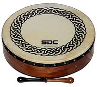 DEURA ROSEWOOD Celtic Circle Design On the Skin Head BODHRAN DRUM Irish Celtic 18" Inch CASE and Tipper Included