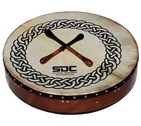 DEURA ROSEWOOD Celtic Circle Design On the Skin Head INSIDE TUNABLE BODHRAN DRUM Irish Celtic 18" Inch Key CASE and Tipper Included
