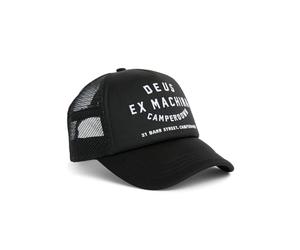 Deus Ex Machina Camperdown Address Trucker Cap Black White