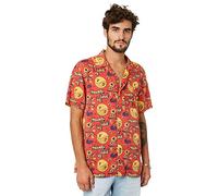 Deus Ex Machina Love Tramp Short Sleeve Shirt Small Red Molten