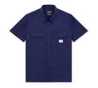 Deus Ex Machina | Service SS Shirt | Short Sleeve Work Shirt | Blue S