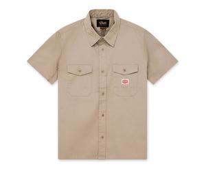 Deus Ex Machina | Service SS Shirt | Short Sleeve Work Shirt | Khaki M