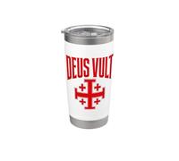 Deus Vult: Catholic Jerusalem Cross Symbol Stainless Steel Insulated Tumbler