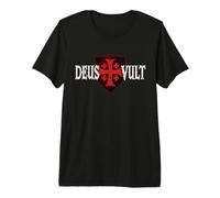 Deus Vult - Christian Knight - Jerusalem Cross Premium T-Shirt