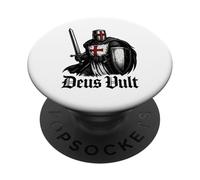 Deus Vult - Christian Templar Knight PopSockets Adhesive PopGrip