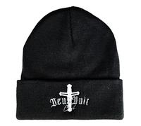 Deus Vult Club | Original Beanie Hat | Black | Official Merchandise | Crusader Clothing | Profits to Free Speech Advocates |