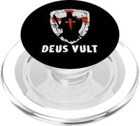 Deus Vult Crusade Sign Knight Shield Cross Crucifix Medieval PopSockets PopGrip for MagSafe