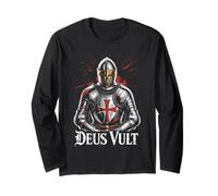 Deus Vult Crusader Knight Templar Middle Ages Long Sleeve T-Shirt