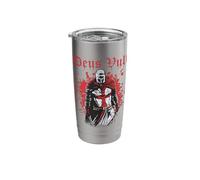 Deus Vult Crusader Templar Knight Medieval Stainless Steel Insulated Tumbler